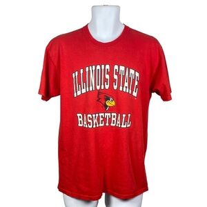Vintage 90s Illinois State Basketball T Shirt Size L